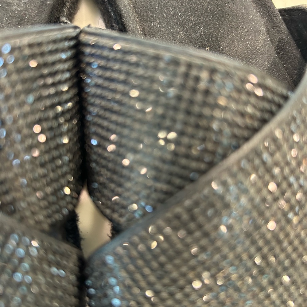 Carvela Comfort Black Beaded Diamanté Slip On Sandals/Slides Size 38/US 7.5 - Picture 3 of 13